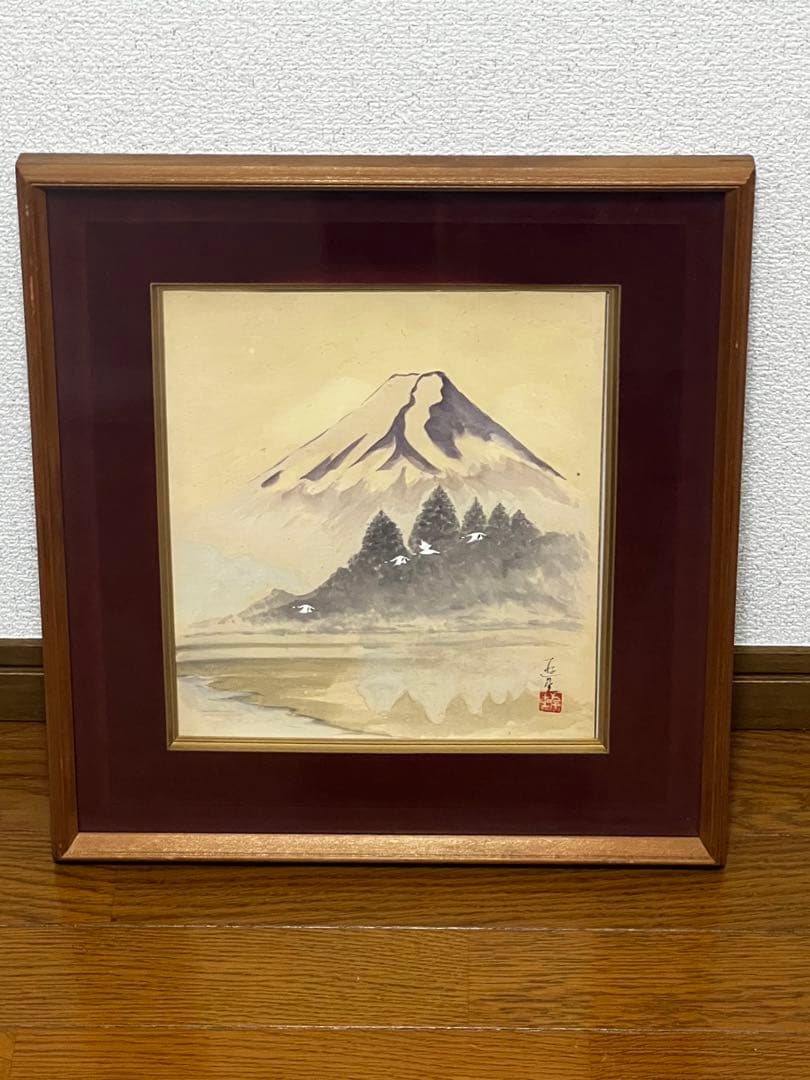 富士山の水彩画