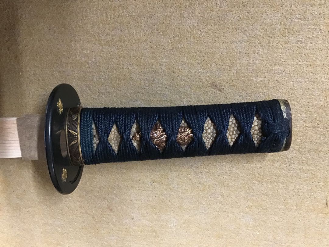 古い柄　鐔　繋ぎの竹光　三点