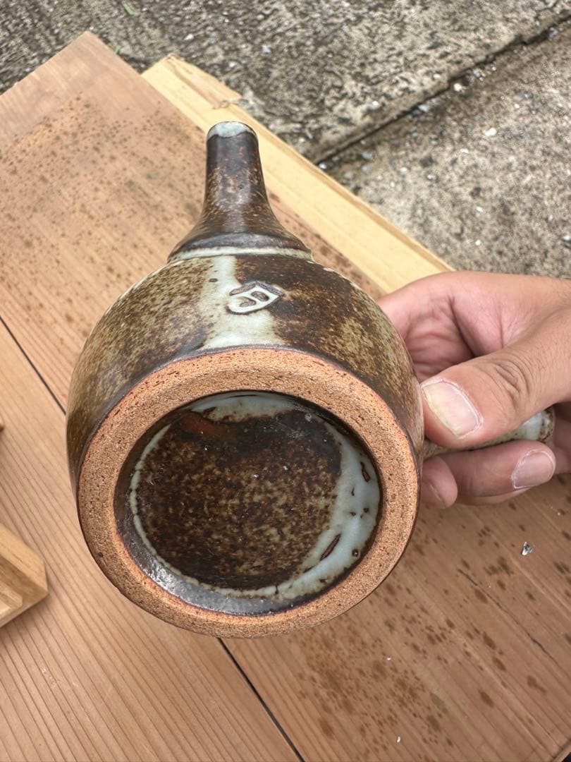 き*う様 人間国宝 島岡達三 象嵌 小急须木箱付き