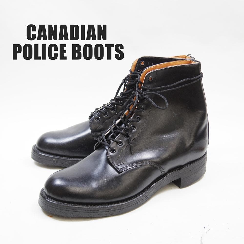 28cm　デッドストック　カナダ　ポリスブーツ　ミリタリー　P4136