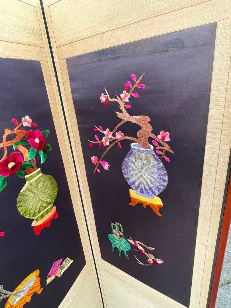 稀少/旧家/時代物/当時物/古美術/屏風/紙本/8曲/古民家/①