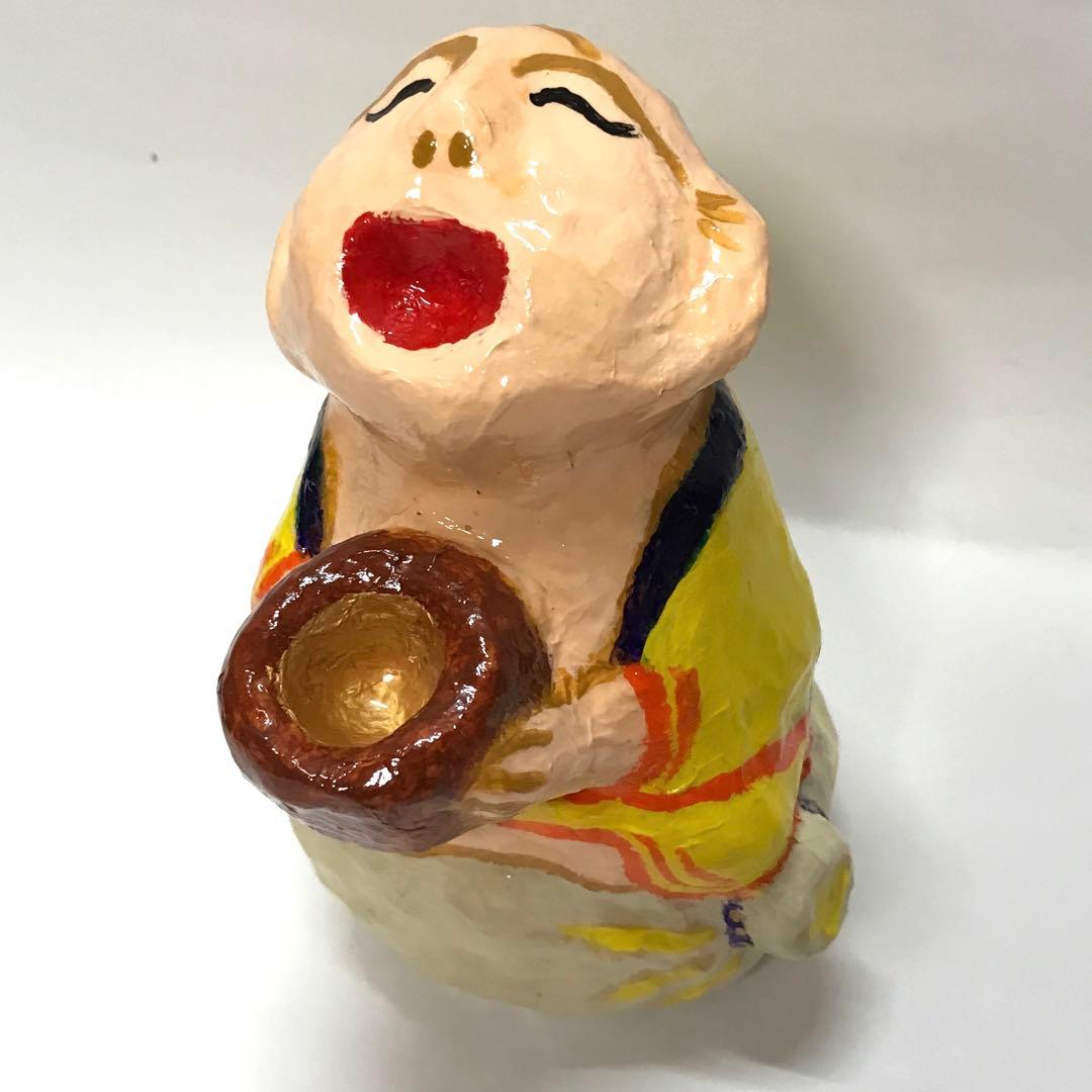 お月見 布袋尊 はりこ工芸　匿名配送 送料無料 限定