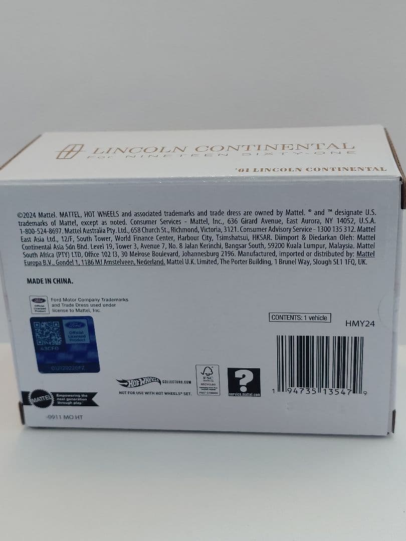 ホットウィール RLC 限定 '61 リンカーン コンチネンタル