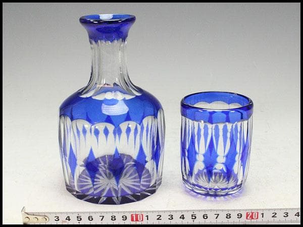 アンティーク カットガラス ウォーターセット 未使用(K-XA909)