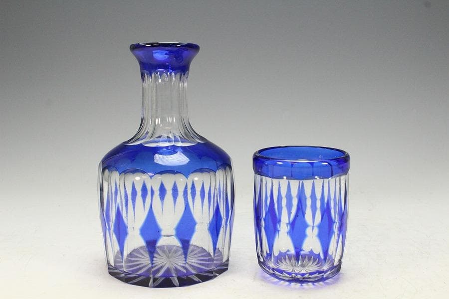 アンティーク カットガラス ウォーターセット 未使用(K-XA909)