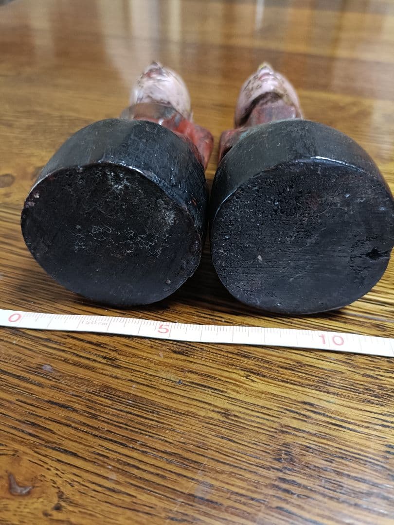 バリ島購入木製人形２体１２センチ