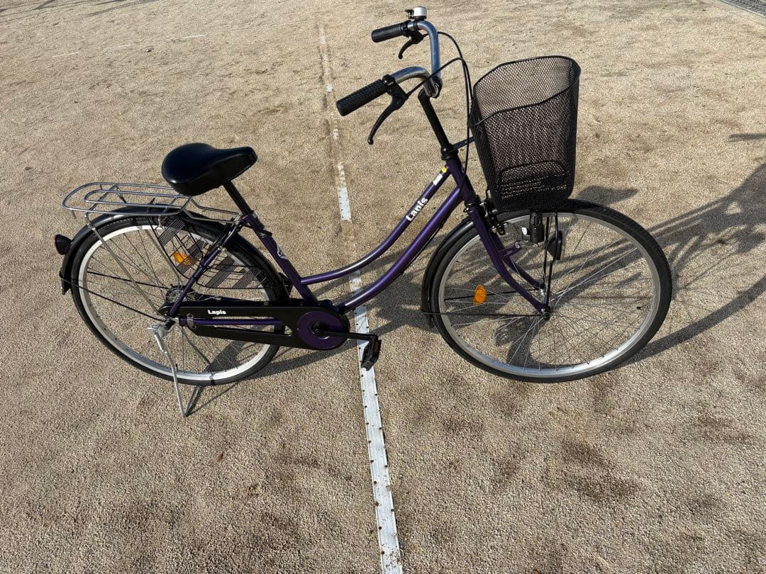 パープルカラー・シンプル・ママチャリ(26㌅)個人配達致します。お引き取りでも可
