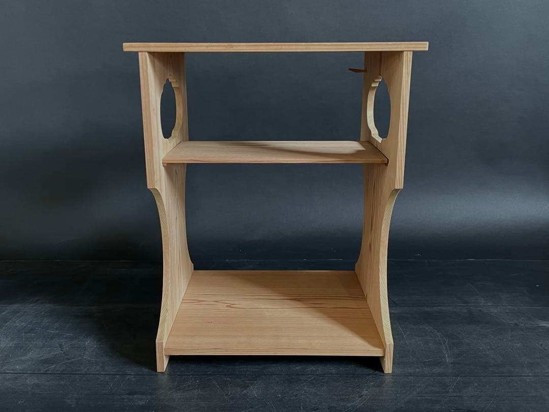 【美品】「母」裏千家 玄々斎好 杉棚 玄々棚 紙箱 茶道具 （121F①）