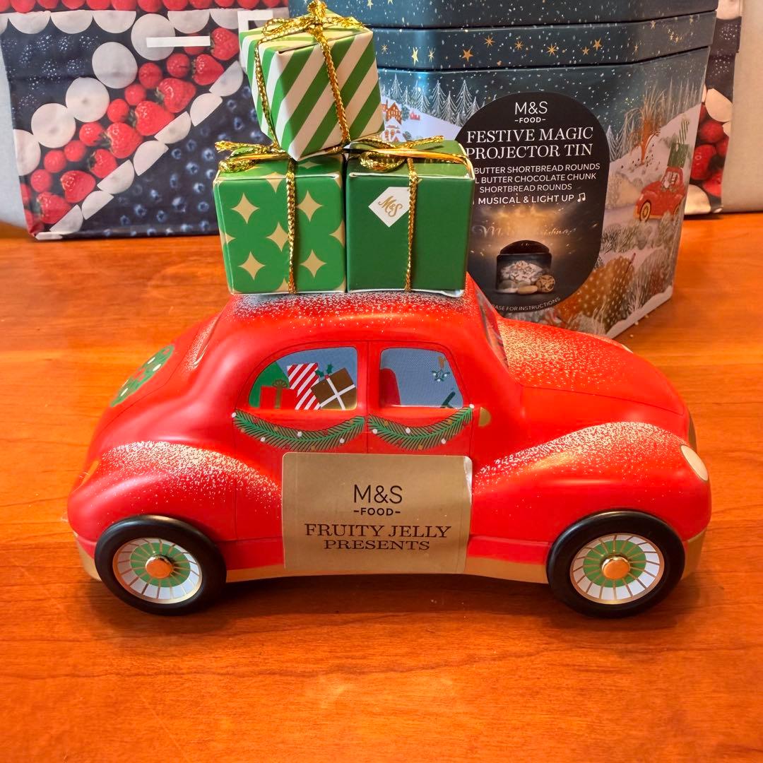 14 M&S プロジェクター缶　ジェリー缶　セット　イギリス　クリスマス