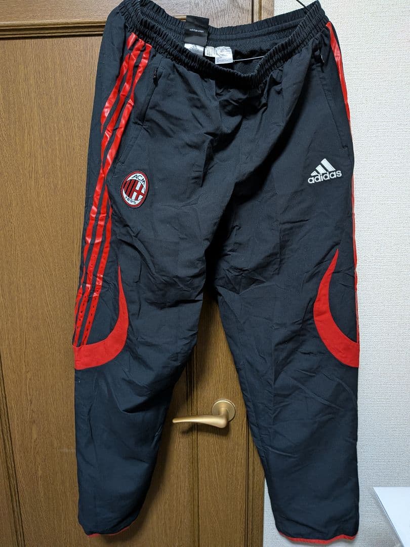 adidas レッド ブラック ジャージ上下セット