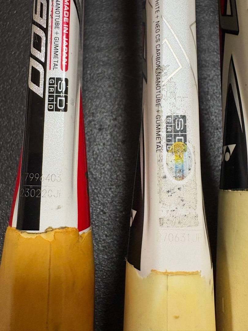 ソフトテニスラケットiNX900 計4本まとめ売り！　ヨネックス　アイネク