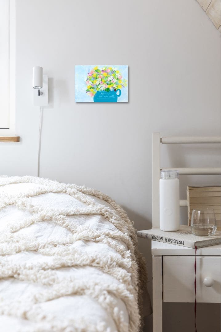 絵画　油絵　原画　一点物　花　可憐　アート　プレゼント　インテリア　SM