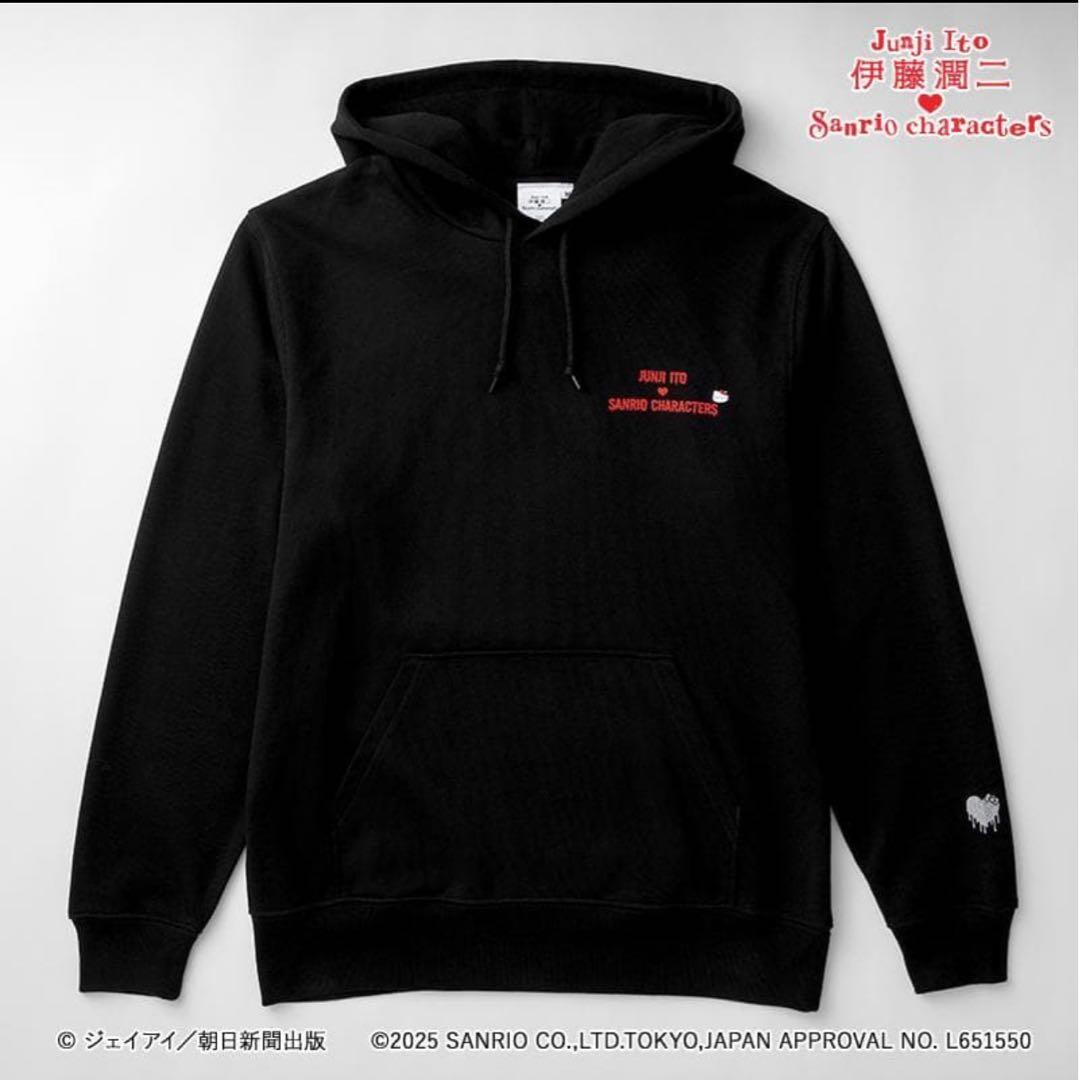 新品 伊藤潤二×サンリオキャラクターズ パーカー ギャル富江×ハローキティ L