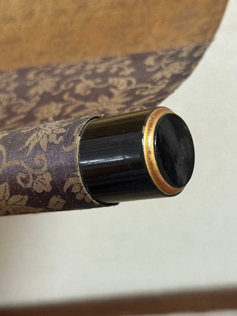 高田竹山筆　檀特山之圖　青緑法　掛軸　共箱　送料込み250902