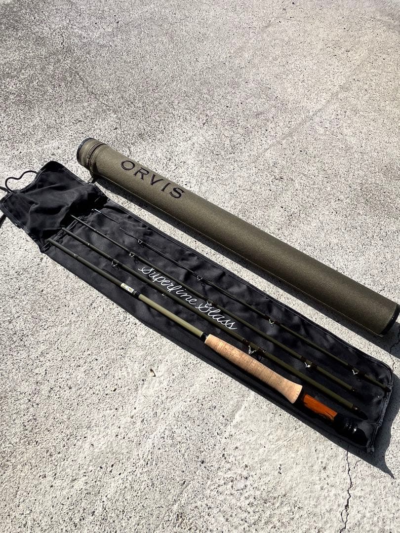 ジャンク ORVIS スーパーファイングラス ロッドケース付き