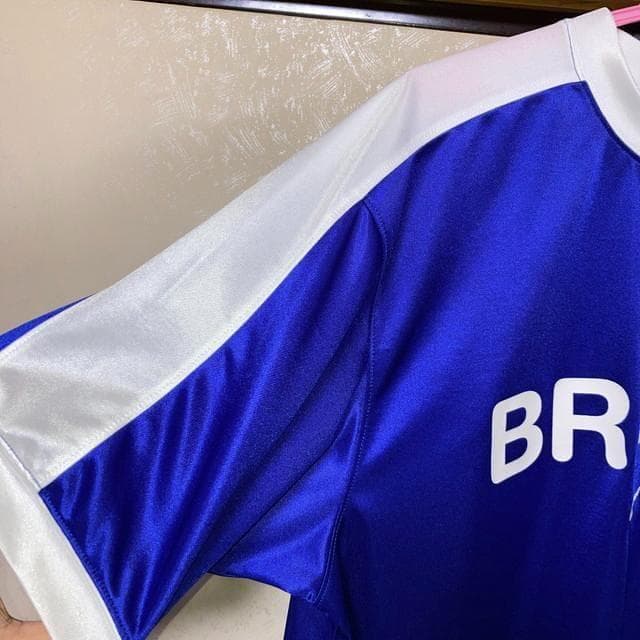 ナイキ ブラジル代表 2002 アウェー プラクティスシャツ 青 白 Lサイズ