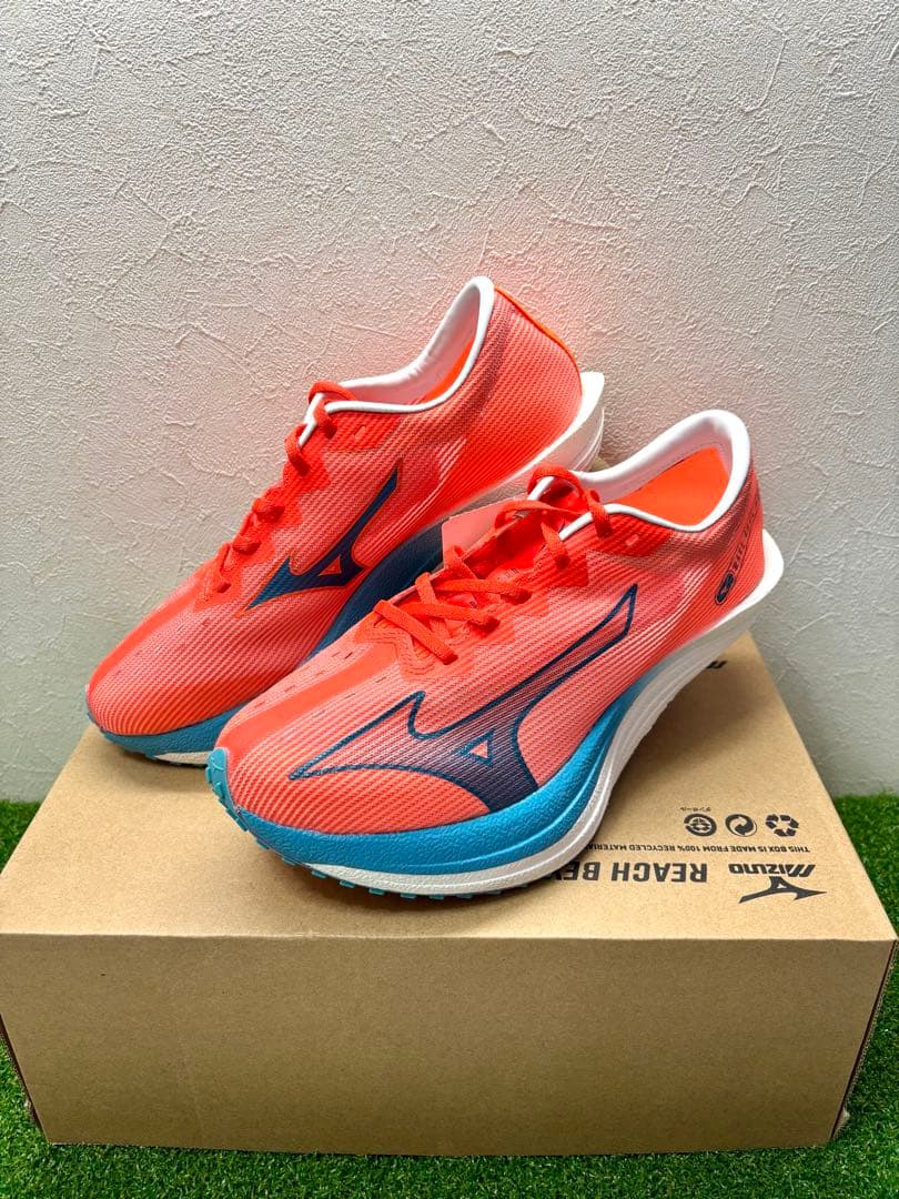 ミズノ ランニング ウエーブデュエルプロ U1GD220020 ORG 25cm