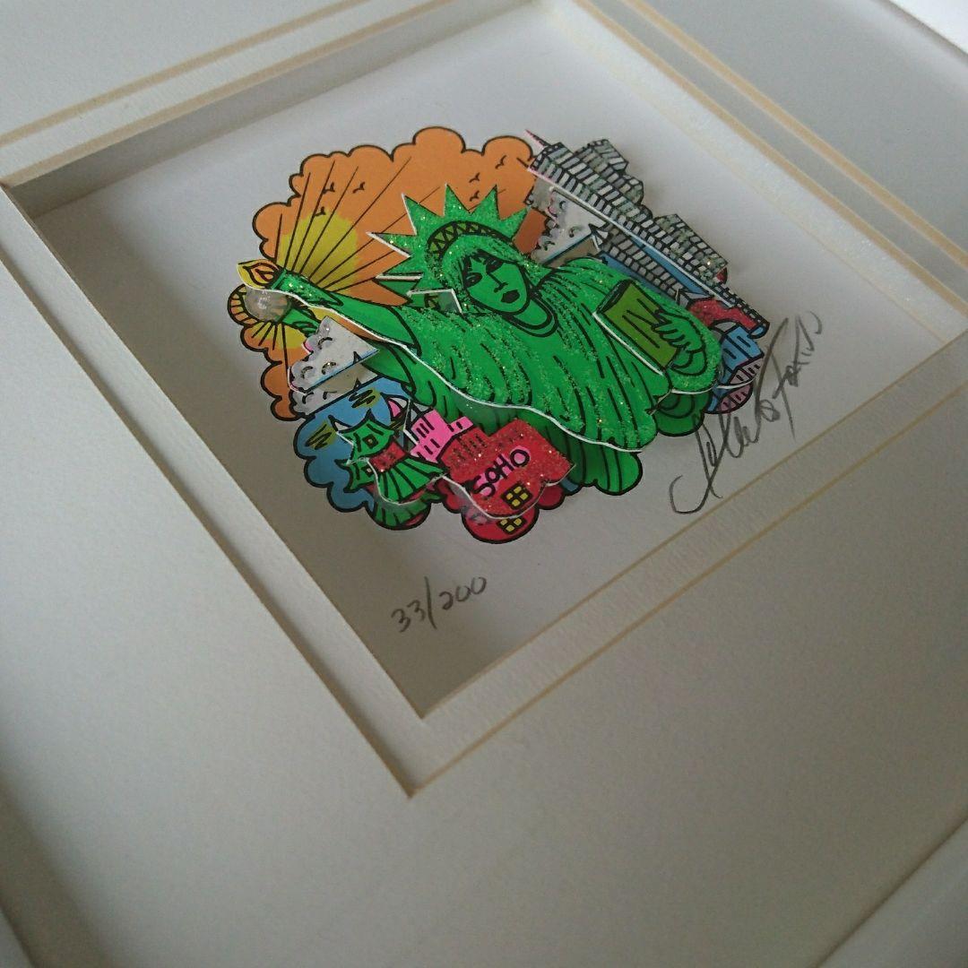 【希少】チャールズファジーノ 3Dアート ニューヨーク サイン入り