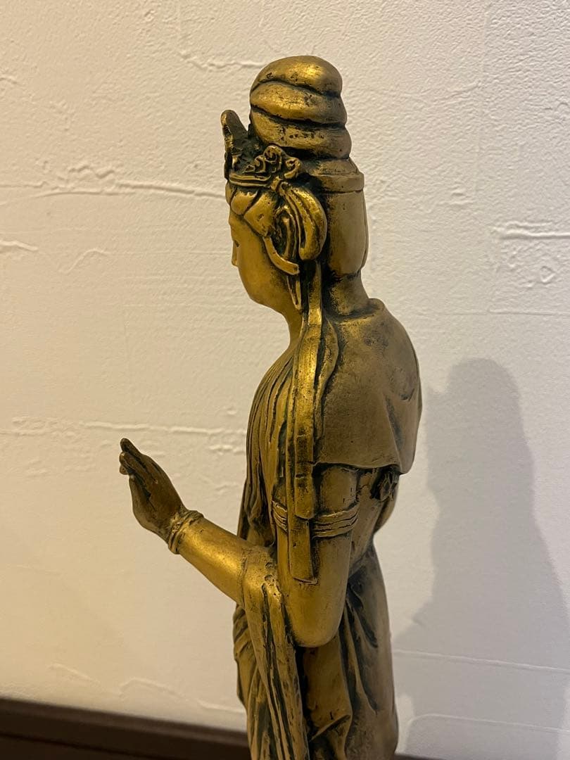 北村西望 聖観世音菩薩像 ブロンズ像 銅製置物 オブジェ