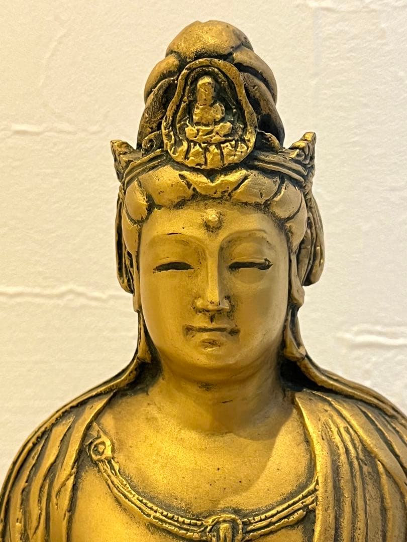 北村西望 聖観世音菩薩像 ブロンズ像 銅製置物 オブジェ