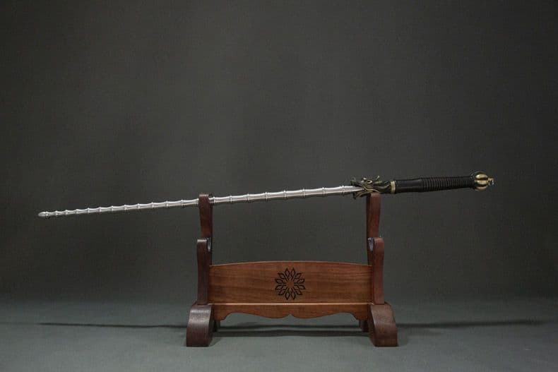 神龍 鋼鞭 古兵器 武具 手鍛造打 映画 ぼうげき 武術の棒 護身工具 装飾用