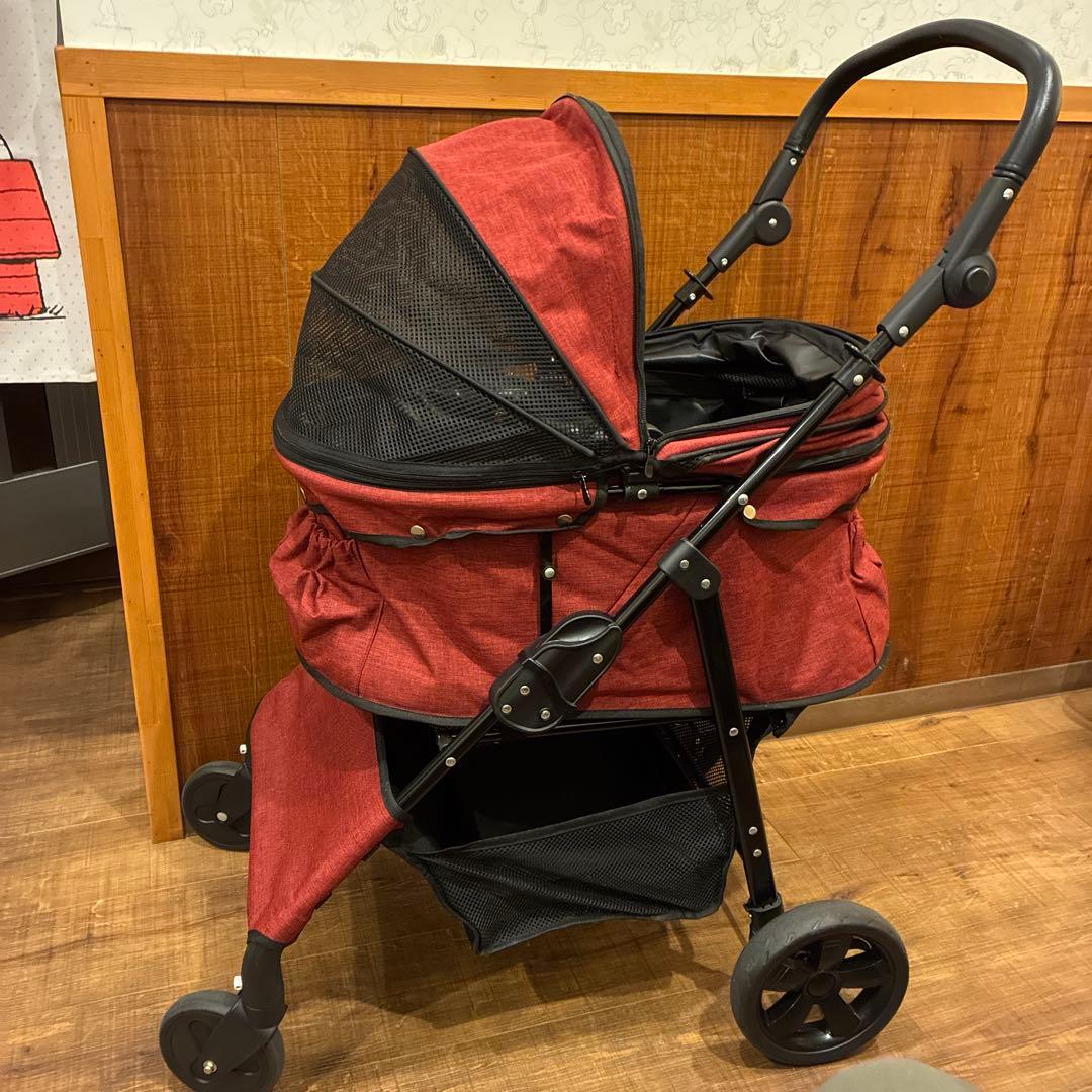 4輪ペットカート ココハート甘えん坊バギーBIG中型犬対応