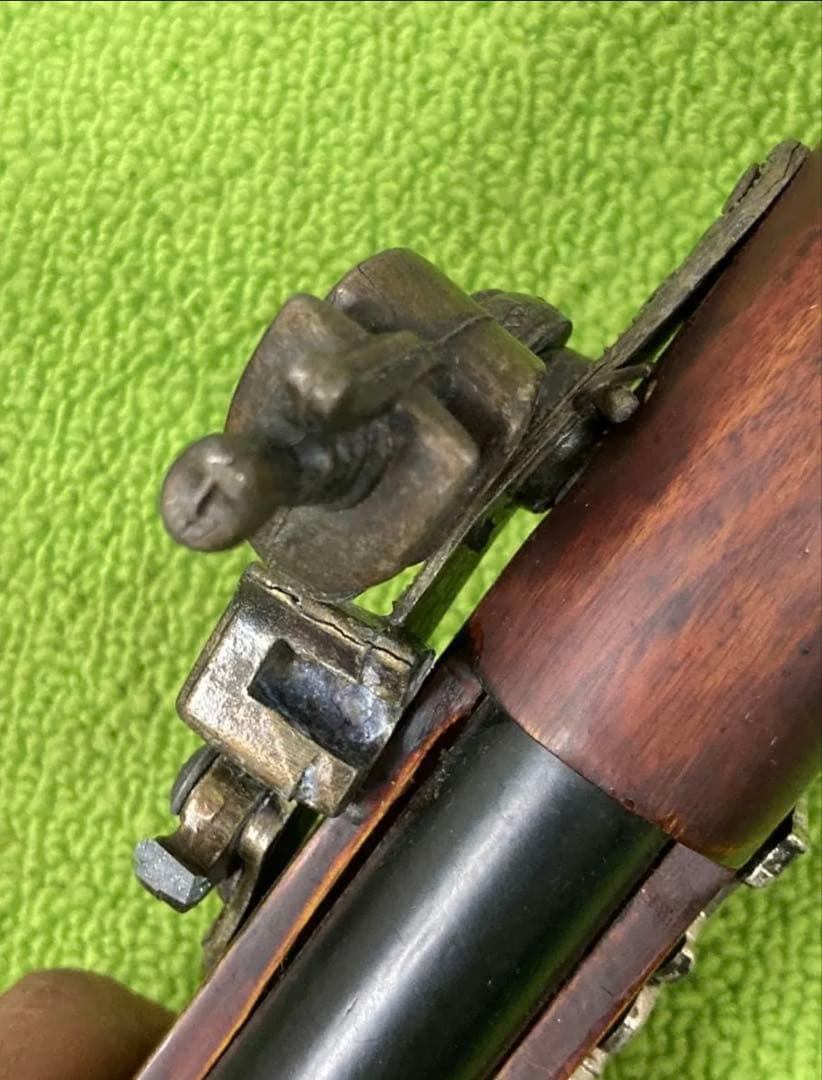 【中古】アンティーク風火縄銃レプリカ装飾品破損ありジャンク品