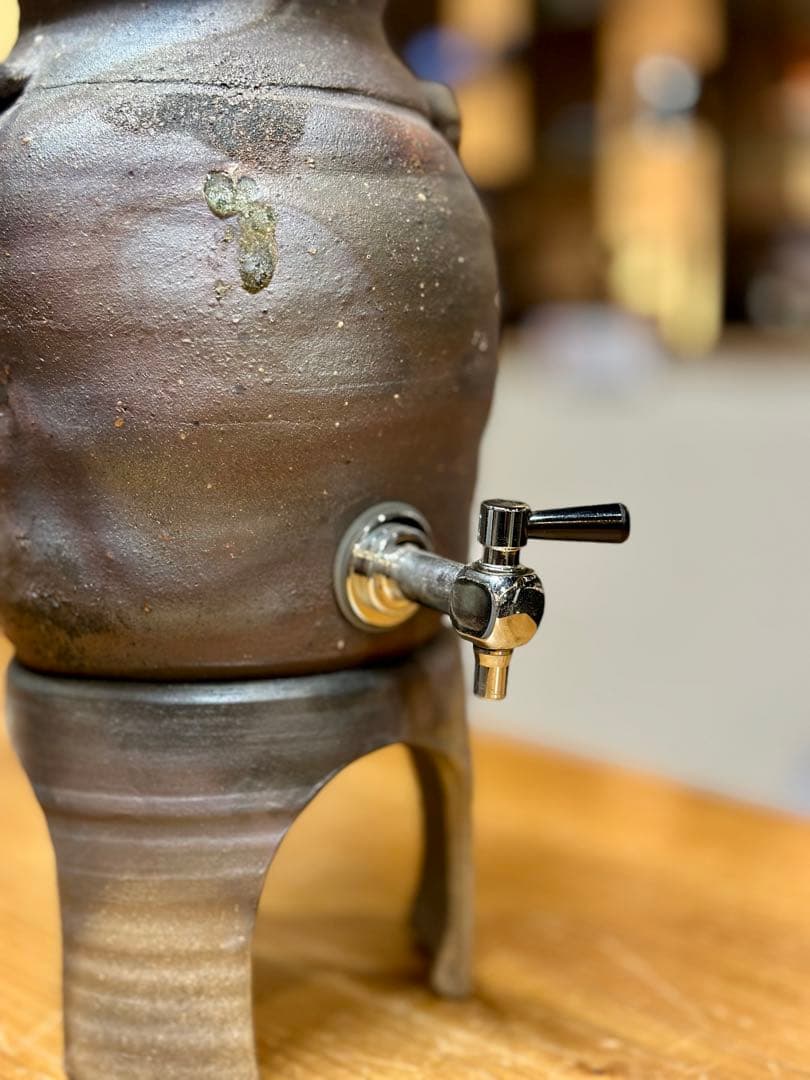 再値下げ　信楽焼　へちもん　手造り　焼酎 サーバー　炭化　焼締め