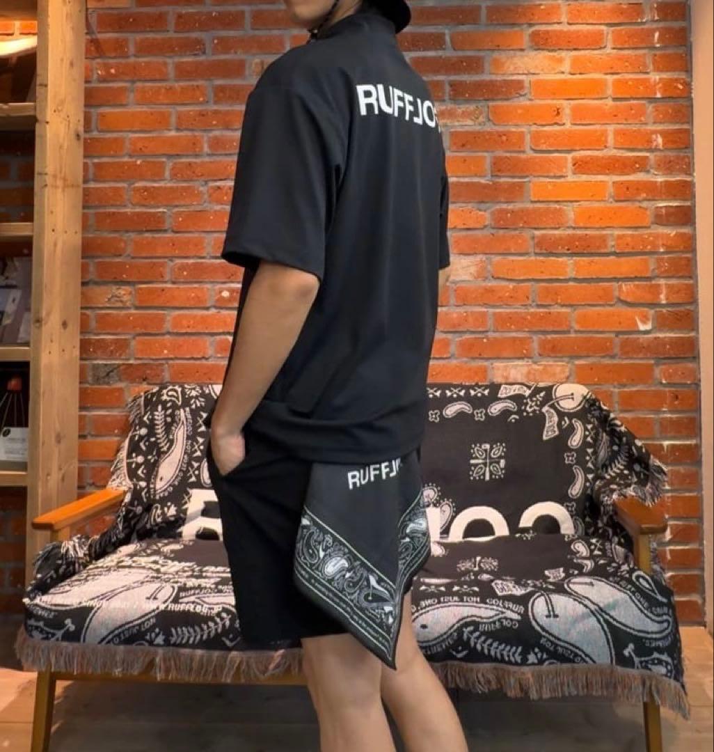 RUFFLOG HALF ZIP MOCK NECK SHIRT サイズXXL