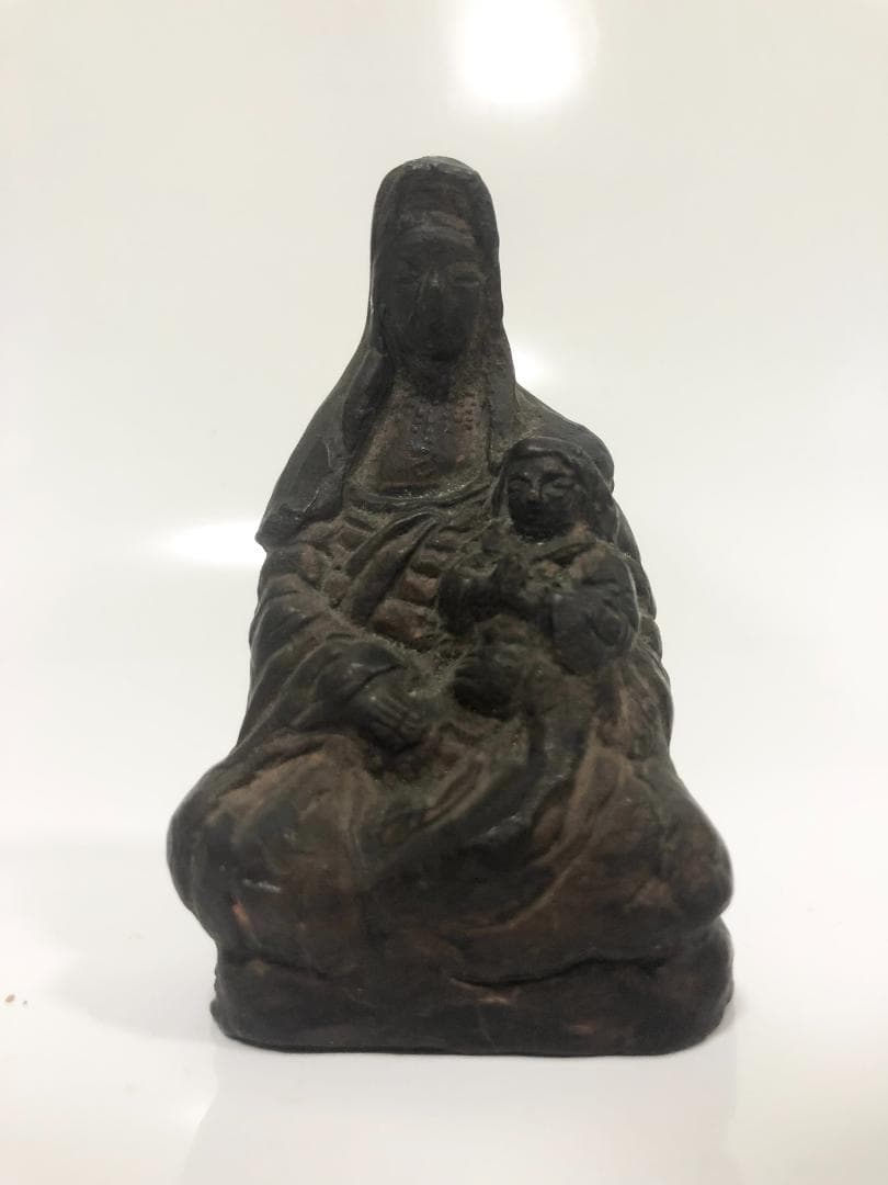 隠れキリシタン 観音置物 木彫風 仏像