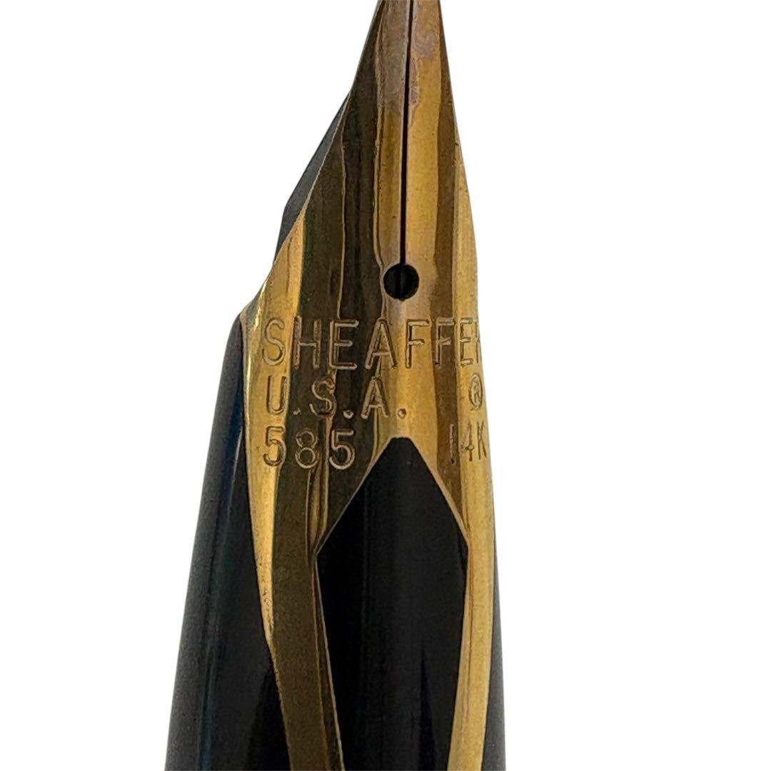 【美品】SHEAFFER 万年筆 14K 貴金属　黒 専用ケース付き