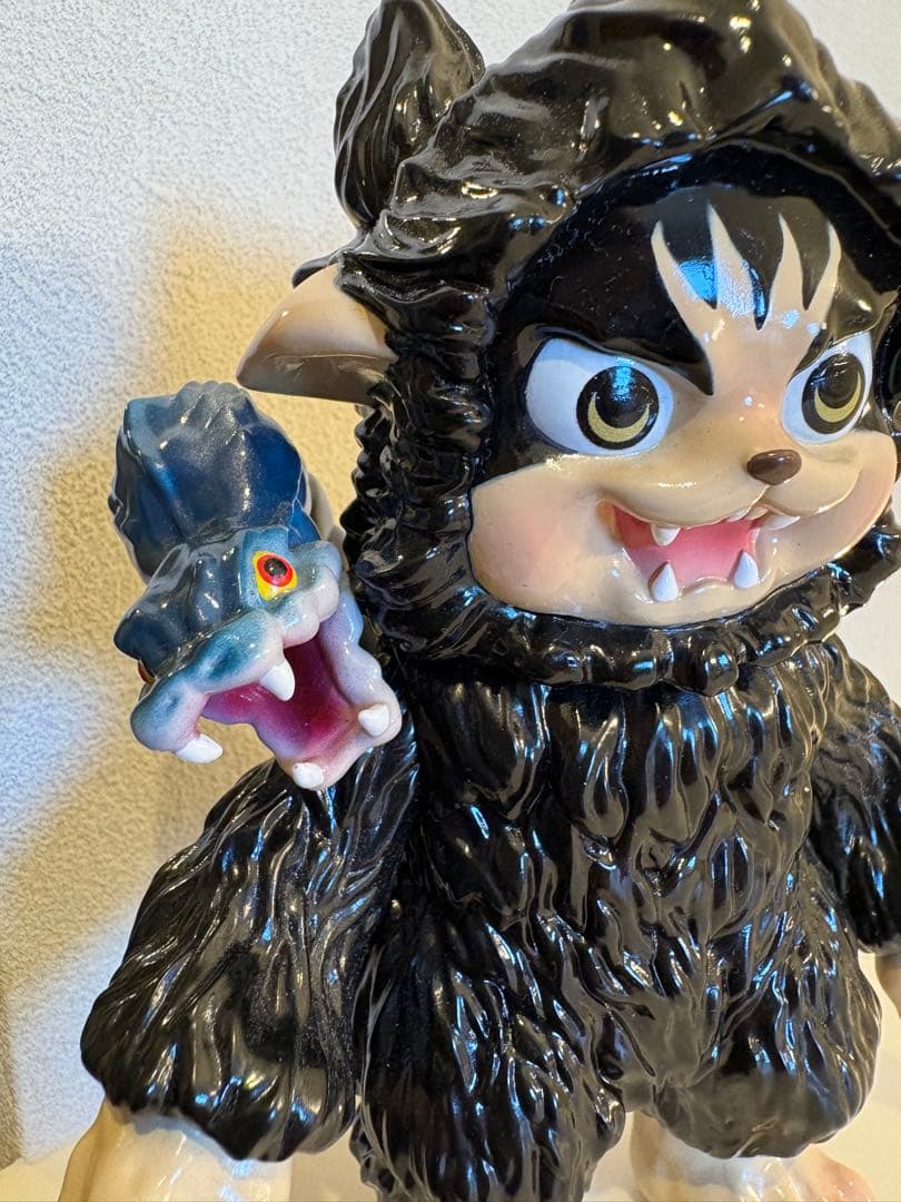 美品　しぬこ　GRIM CAT 死神バージョン　ソフビ　ヘッダー付き