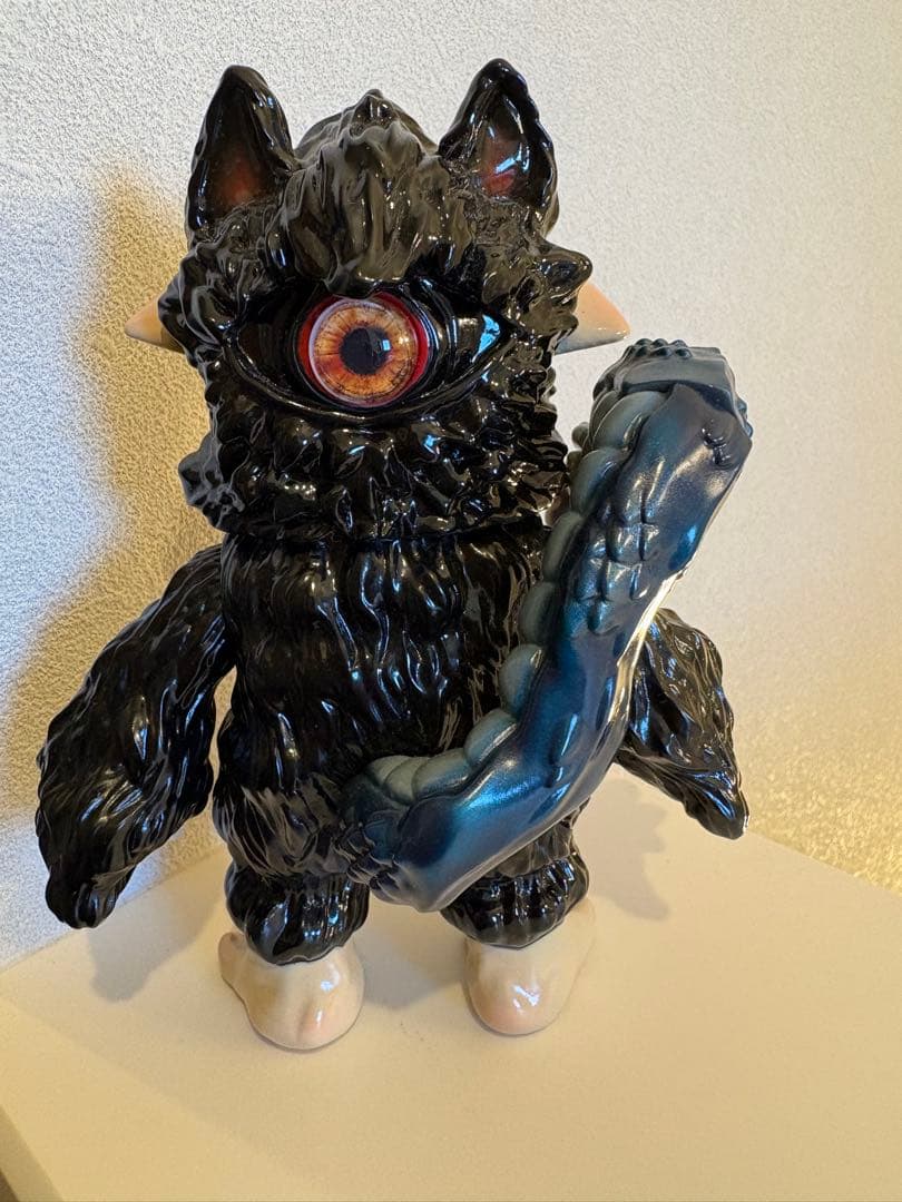 美品　しぬこ　GRIM CAT 死神バージョン　ソフビ　ヘッダー付き