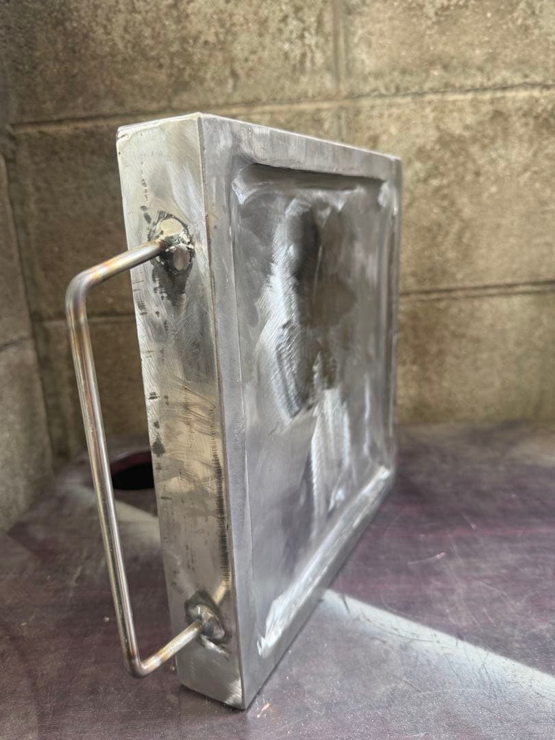 フライパン　アウトドア　一点物　鉄削り出し品　超レア　極厚　鉄板　極厚鉄板