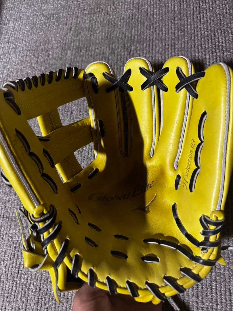 Global Elite 硬式グローブ イエロー