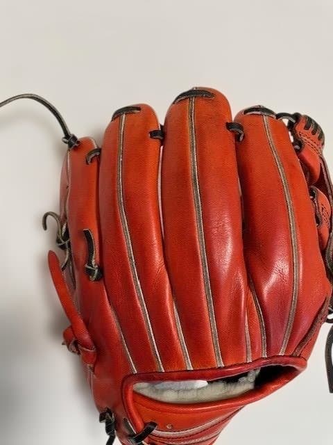 赤 レザー 硬式野球グローブハイゴールド 内野手用
