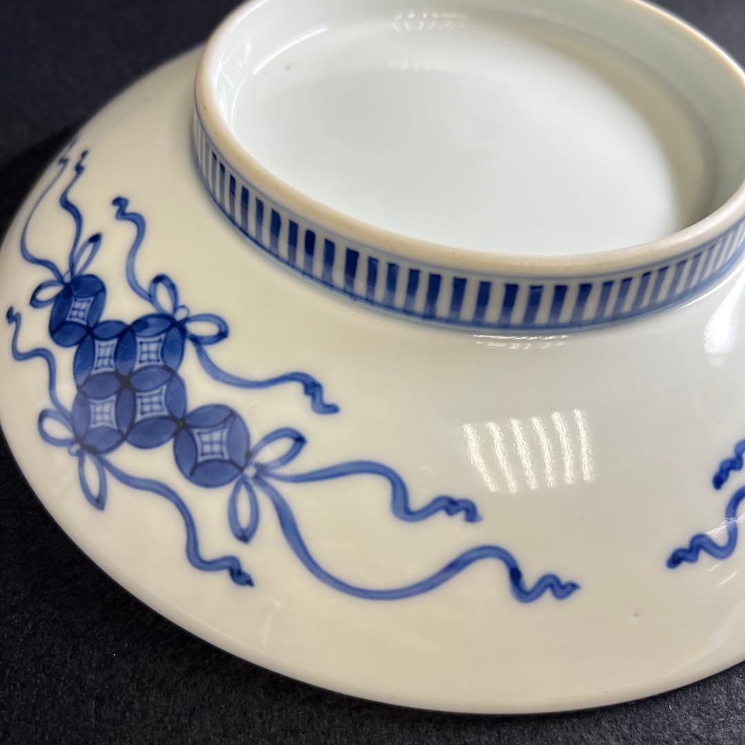 時代　色鍋島　八寸皿　塗木箱付　直径21㎝　東Y8-0109☆2Fタサオ