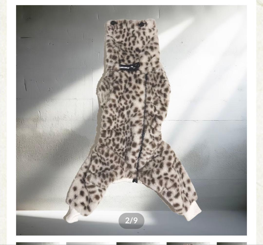 ushh ECO-FUR LEOPARD ロンパース　アイボリー　S 最終値下げ