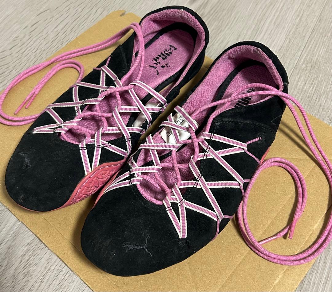 PUMA レースアップバレエシューズ 24.0cm