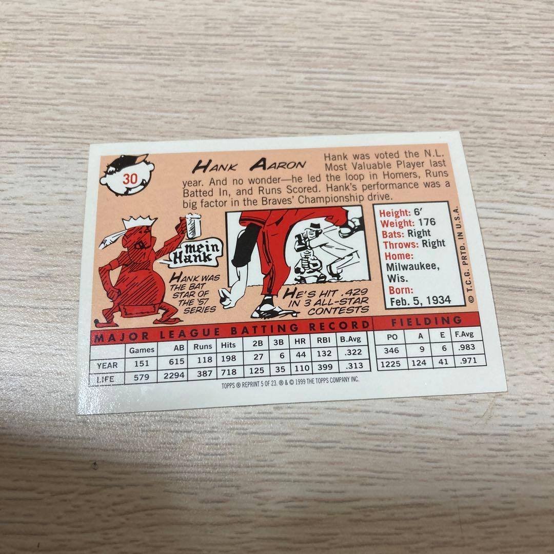 topps #30 Hank Aaron 野球カード