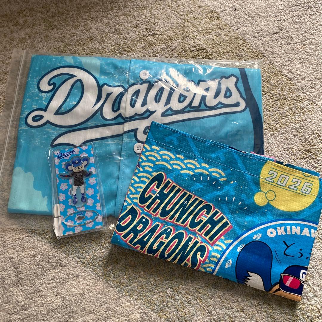 中日ドラゴンズ 2026年デザイン非売品トートバッグ2025年ドアラアクスタ付き