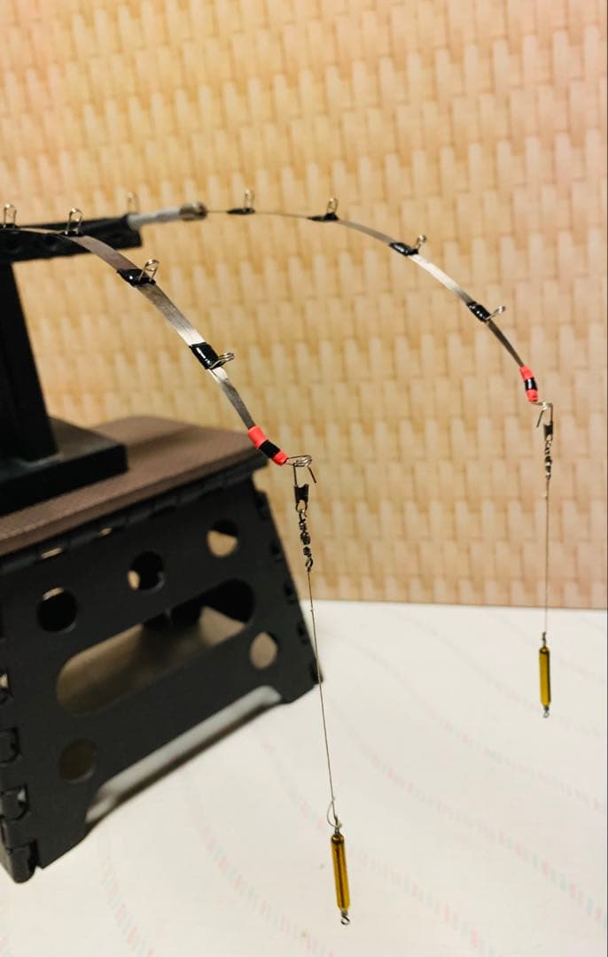 ワカサギステンレス穂先　右手用 左手用2セット　全長約235ミリ