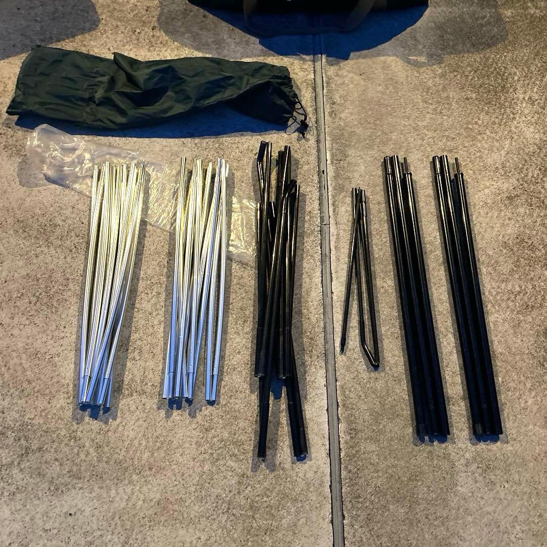 【美品】タフドーム 3025 スターターセットにポール付き　グリーン