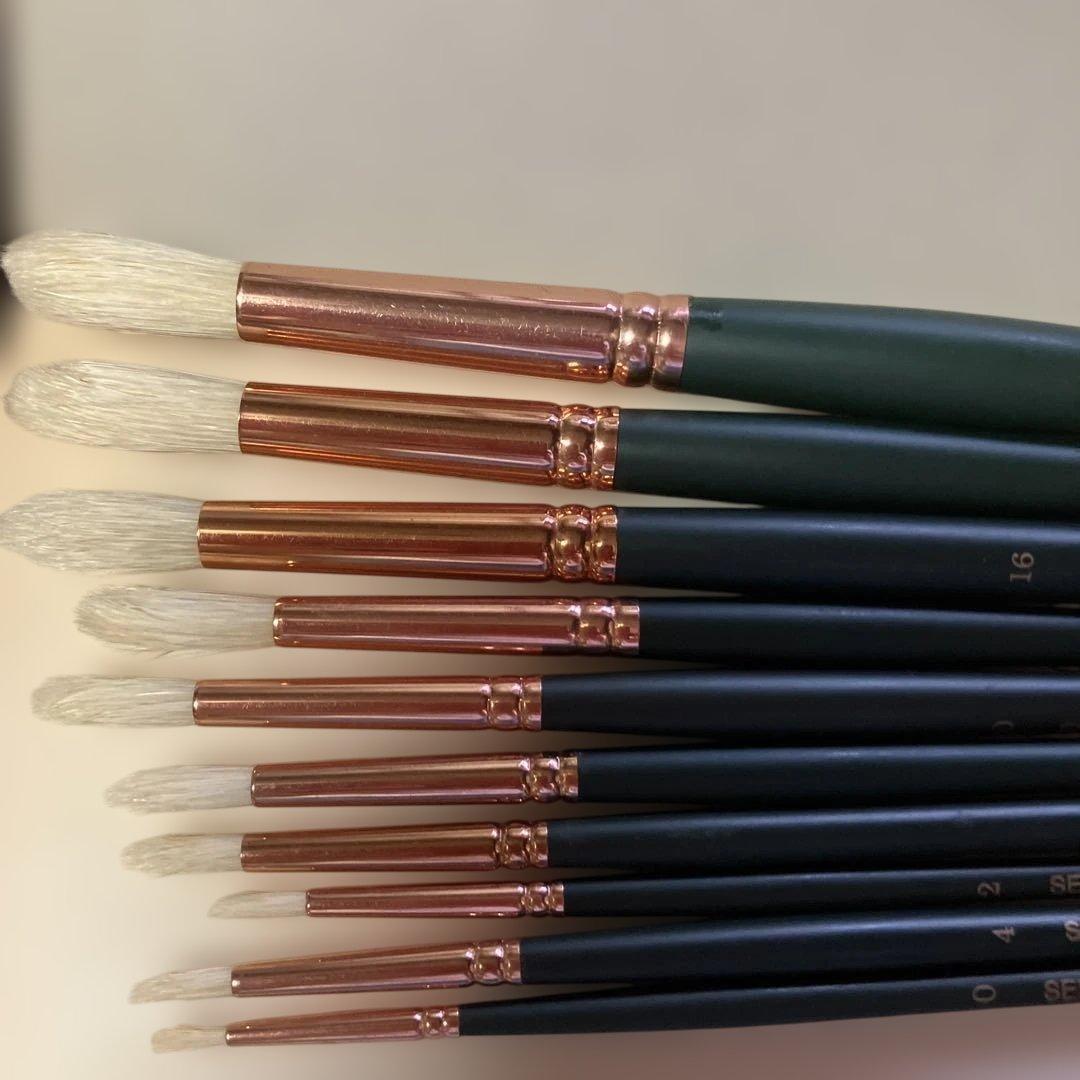 絵画用　ブラシ　筆　10本セット　油絵　アクリル　水彩