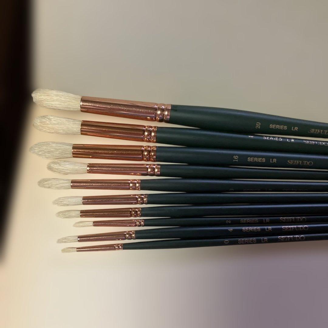 絵画用　ブラシ　筆　10本セット　油絵　アクリル　水彩