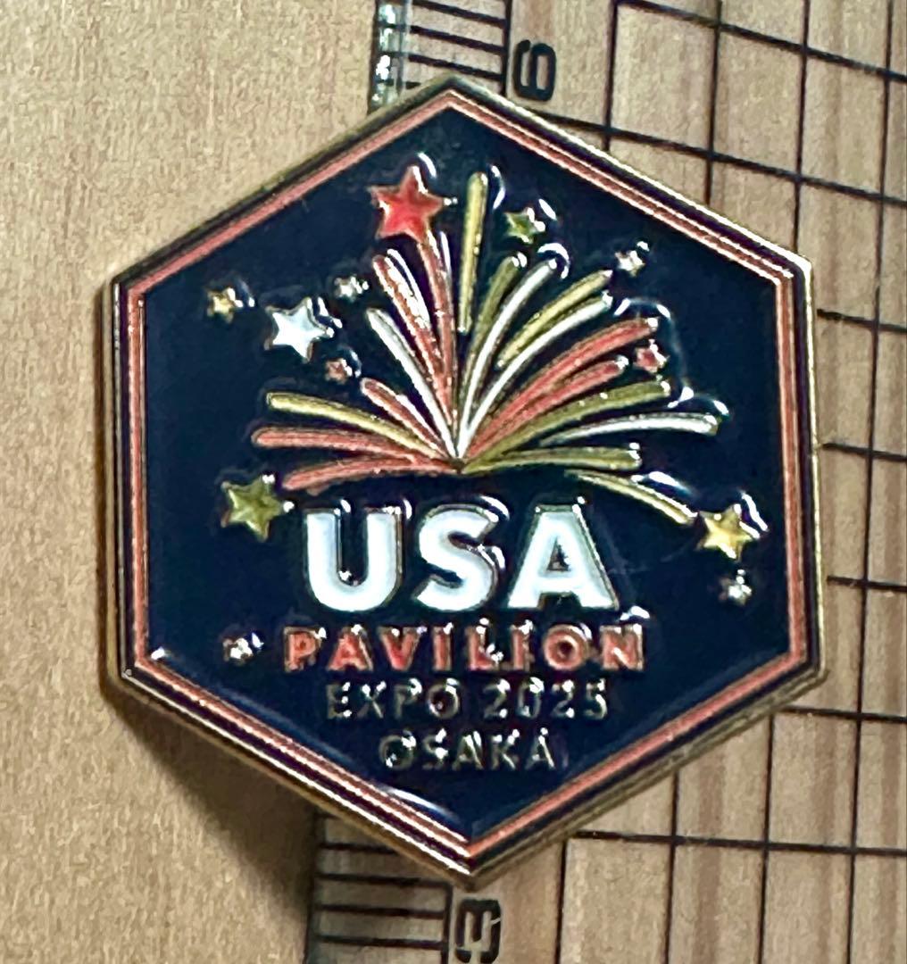 ペ*ロ様 【激レア非売品】USA 万博アメリカパビリオン2025 独立記念日ピン