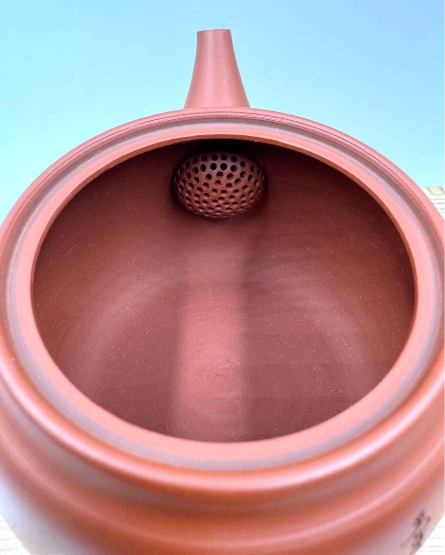 051常滑焼　清水源二　北條　朱泥茶器7点セット　新品未使用品　木箱　共布