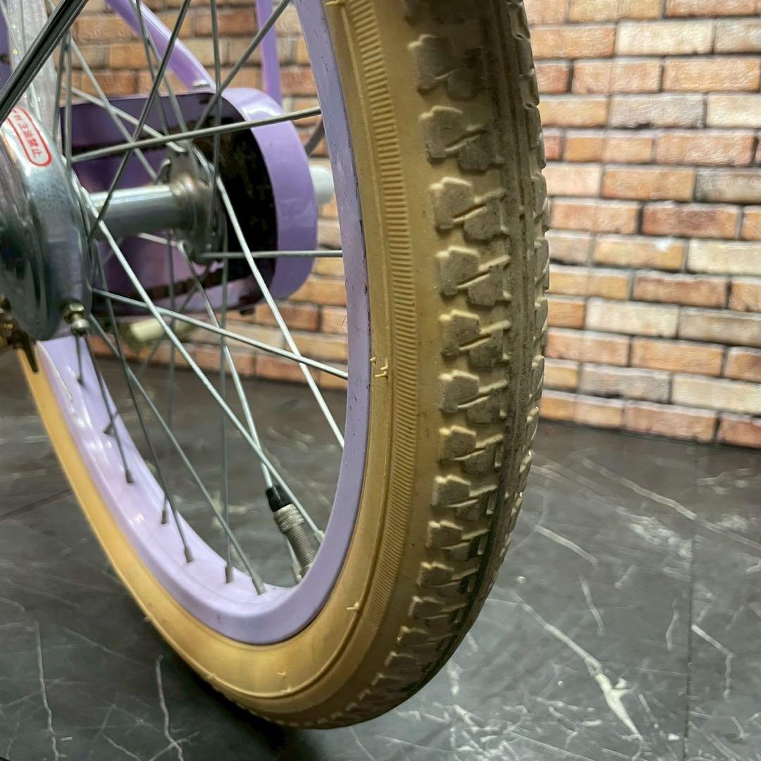【75】子供用自転車 子供車 precieux パープル 18インチ シングル