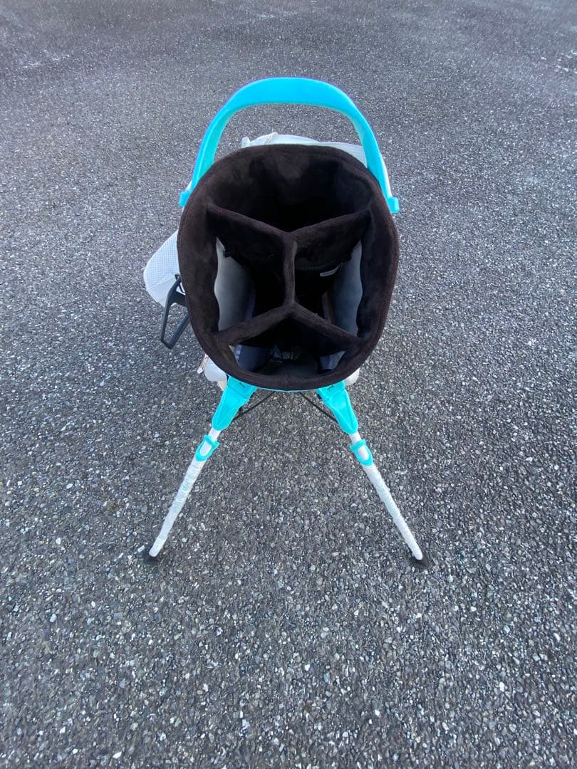 OMNIXGOLF キャディバッグ ホワイト/ターコイズ