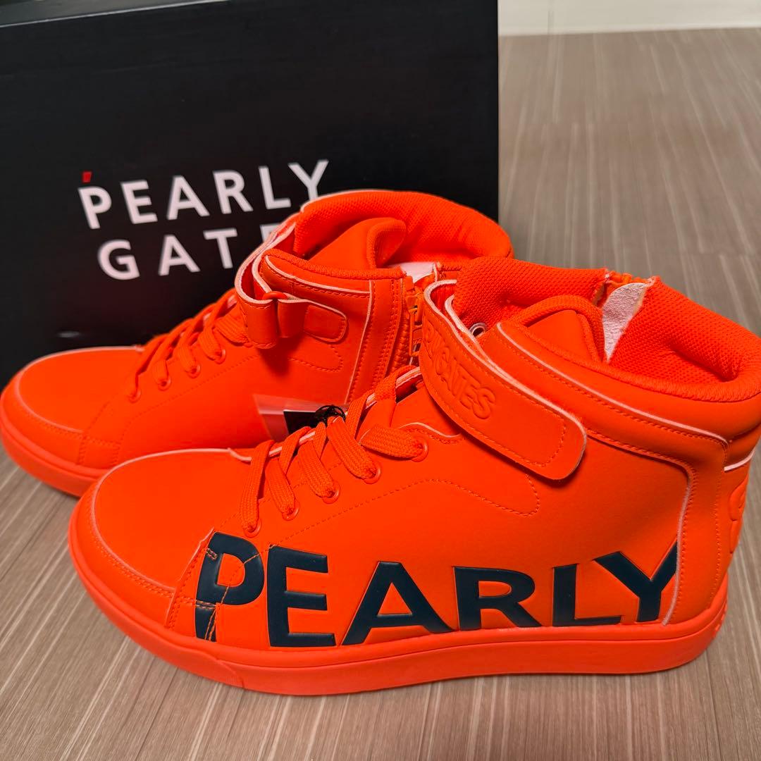 PEARLY GATES ハイカットスニーカー オレンジ　サイズ26.0センチ